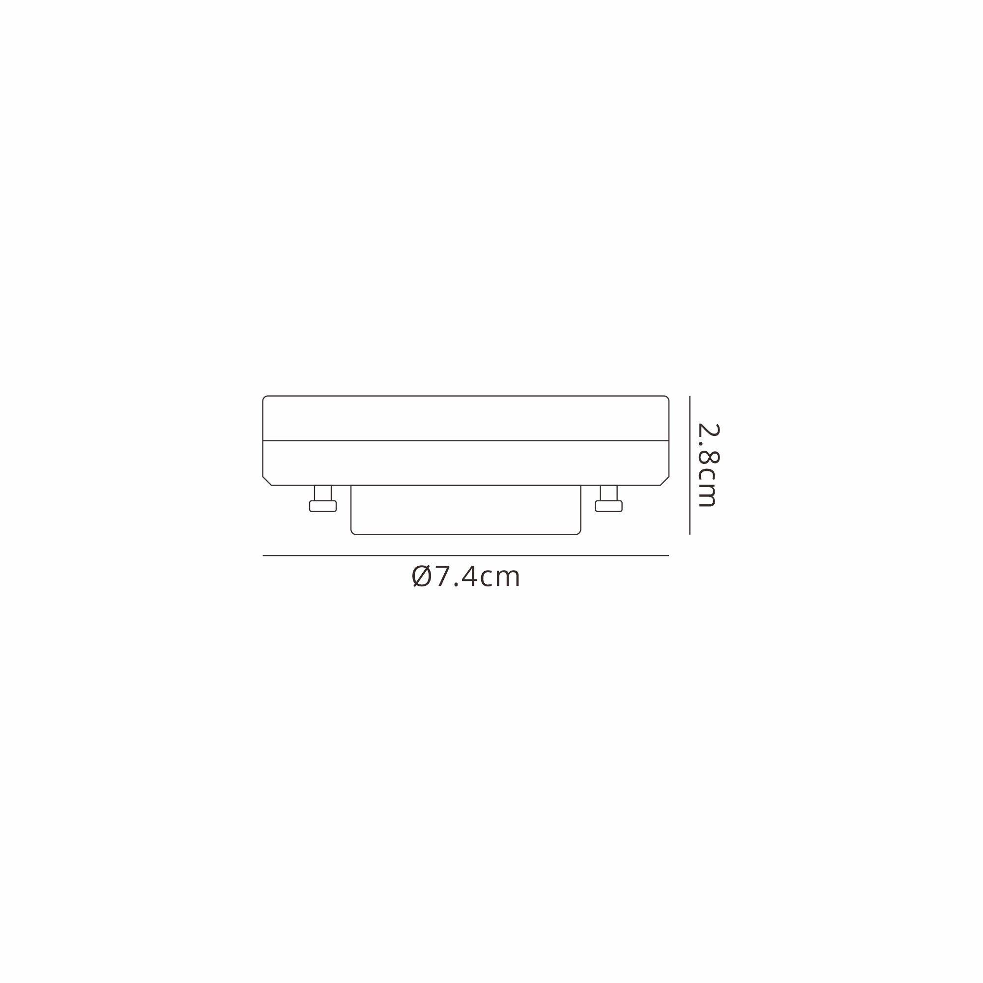 R09286  LED GX53 Dimmable 12W Warm White 2700K 930lm 120° White Finish